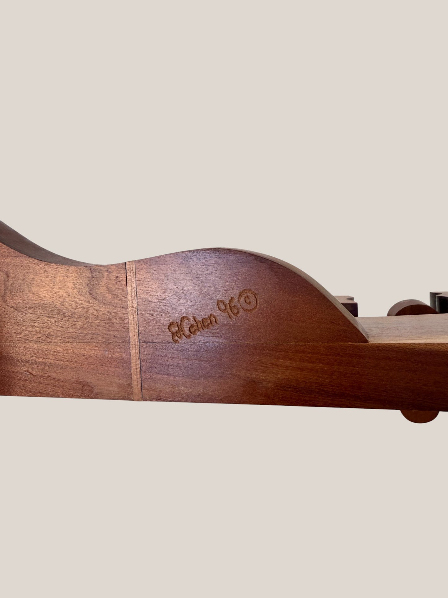 Handmade Walnut Menorah by Ed Cohen 1996