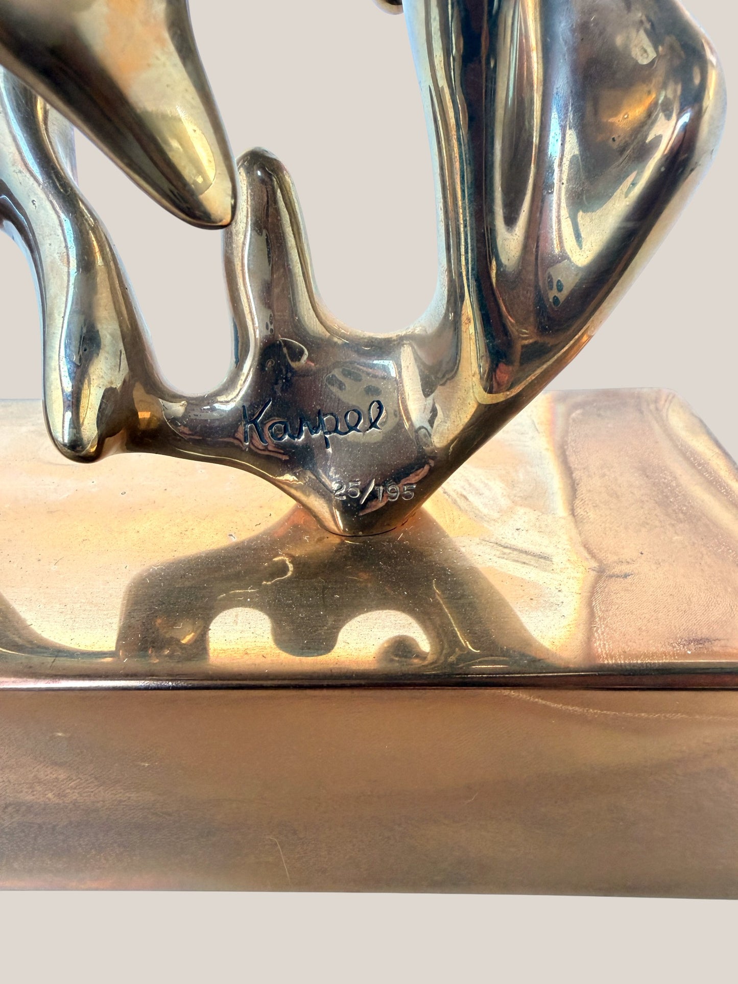 Brass Sculptural Menorah by Eli Karpel