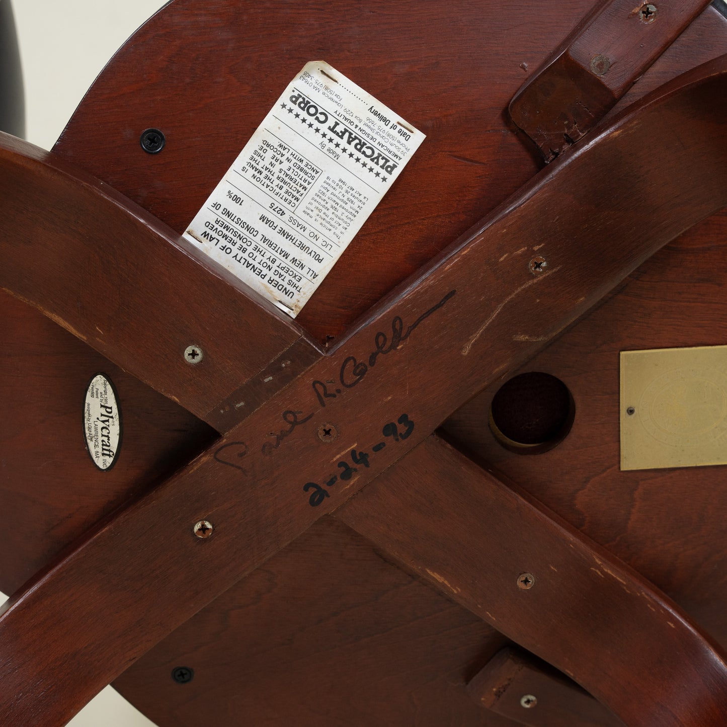 Signed Paul Goldman for Plycraft Pretzel Chair