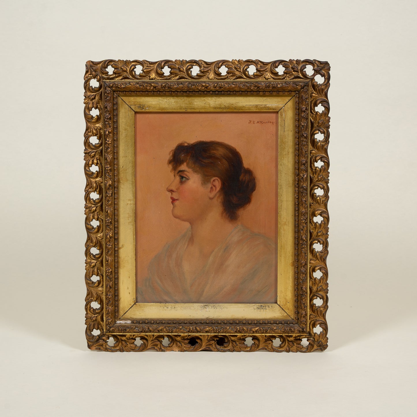 Antique Portrait in Gilded Frame