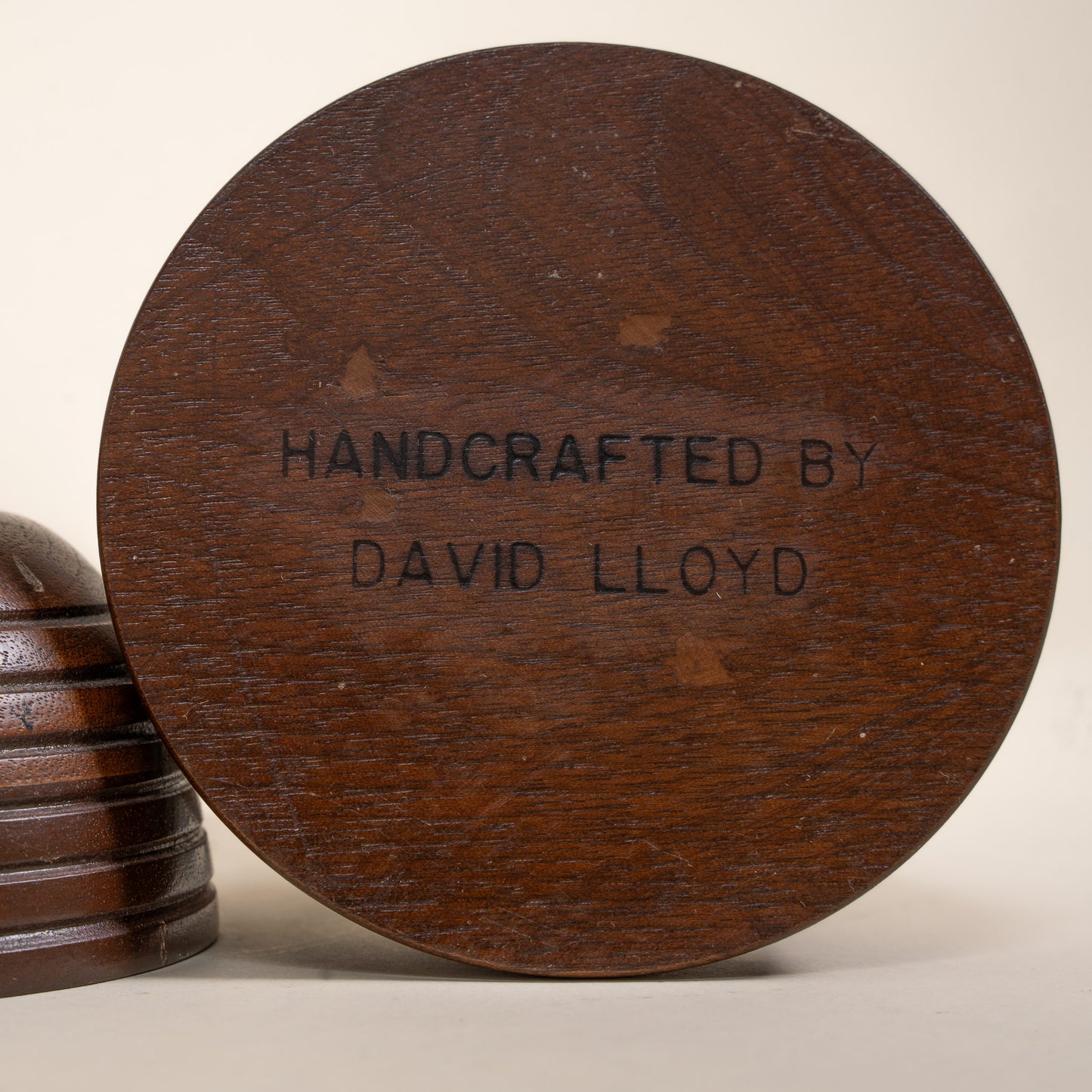 Pair of Folk Art Hand Turned Wooden Candle Holders