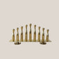 Solid Brass Modernist Menorah by Sid Goldberg 1998