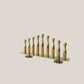 Solid Brass Modernist Menorah by Sid Goldberg 1998