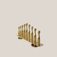 Solid Brass Modernist Menorah by Sid Goldberg 1998