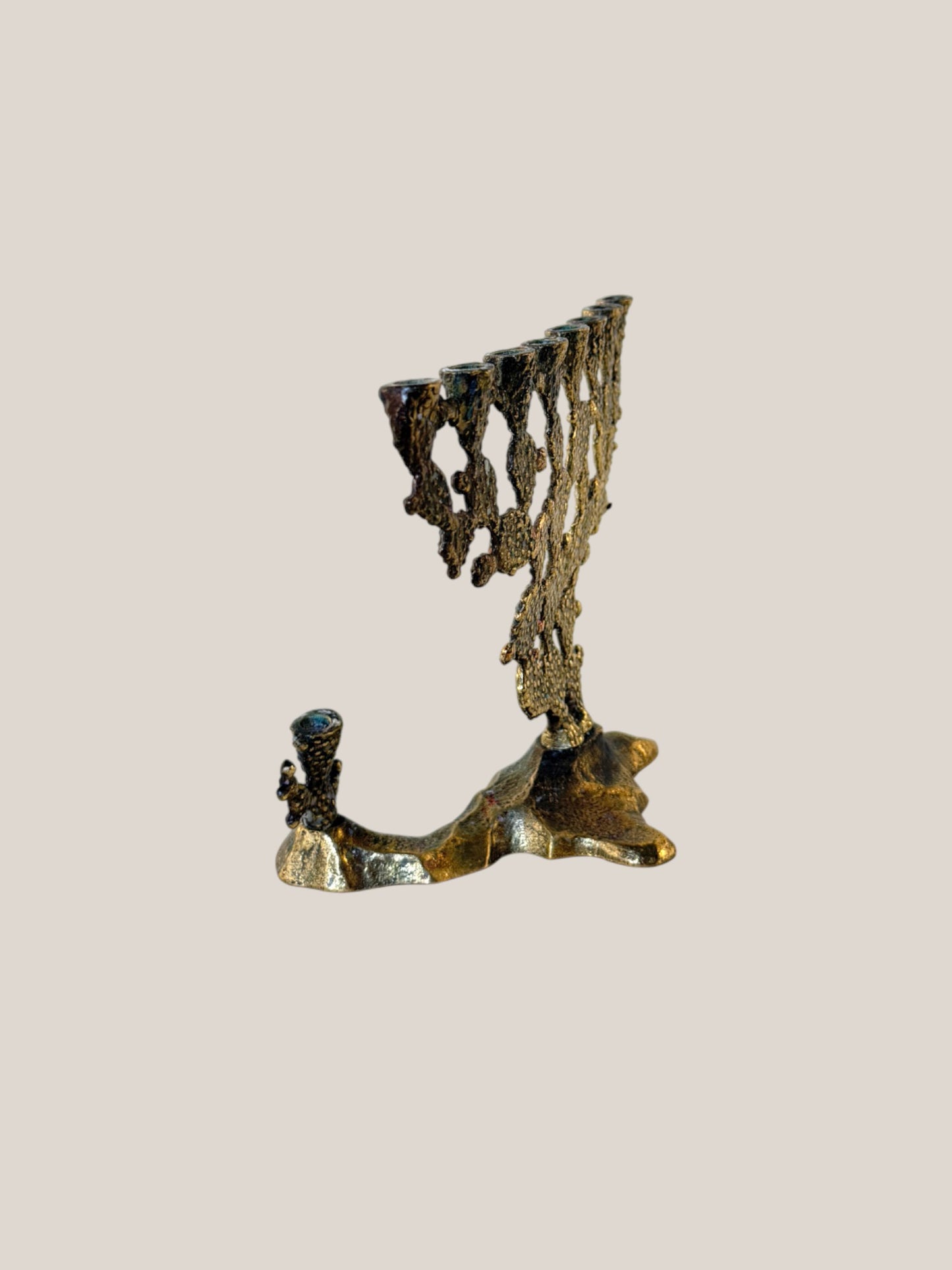 Brass Cactus Menorah by Hen Holon