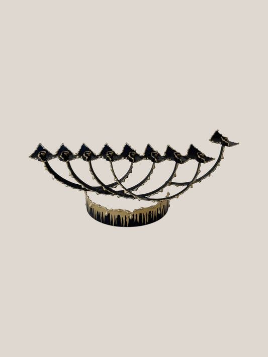 Hand Painted Artisan Menorah