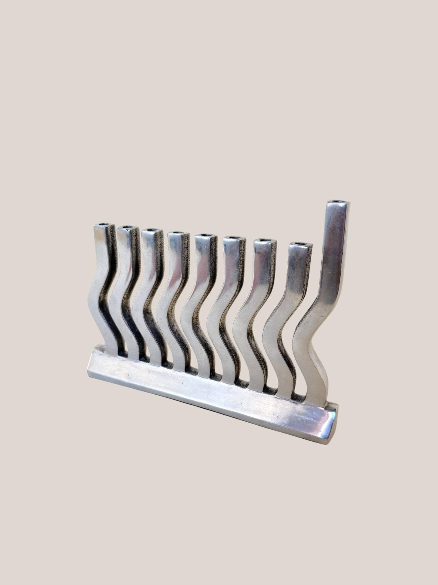 Minimalist Aluminum Menorah