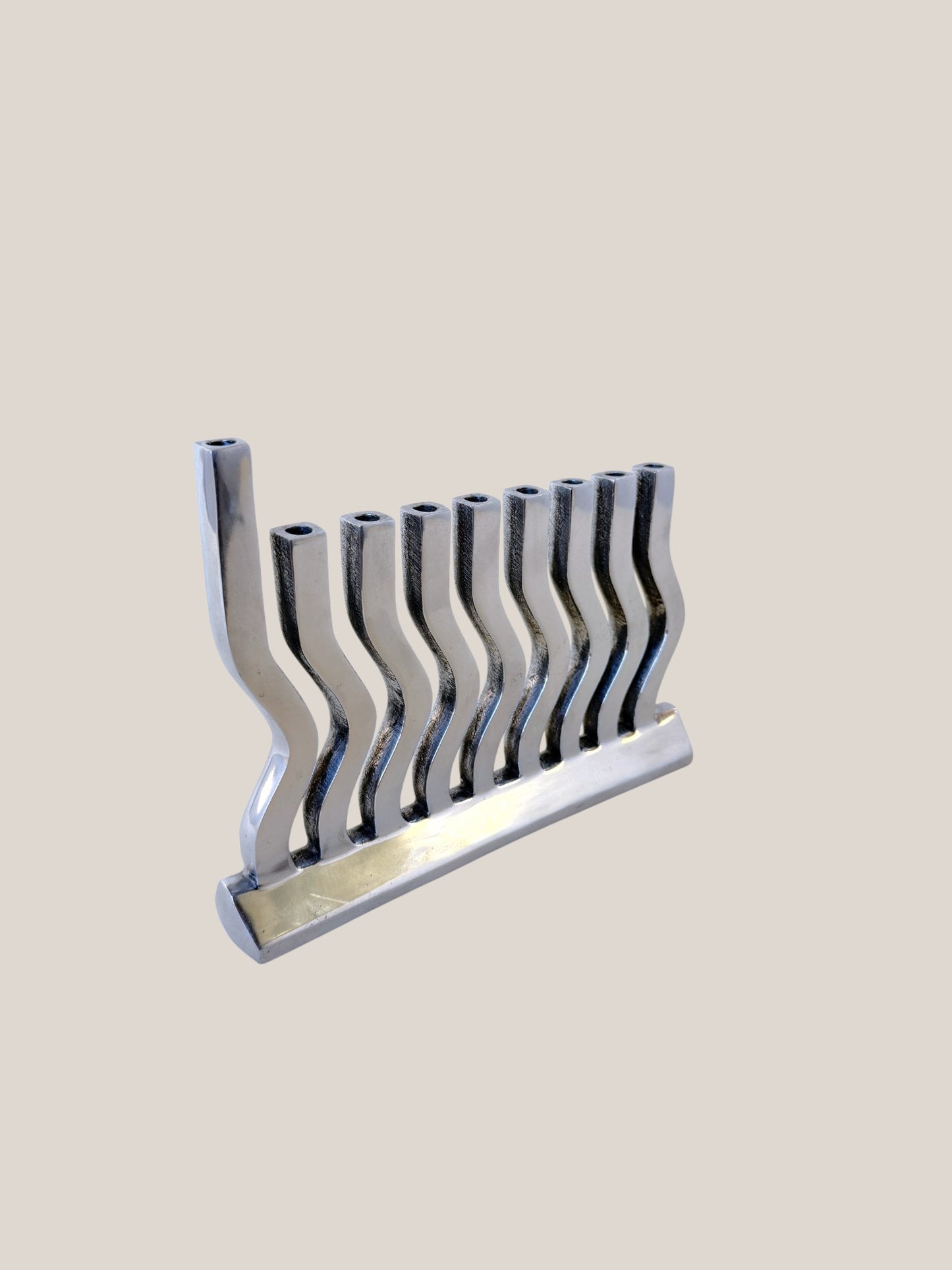 Minimalist Aluminum Menorah