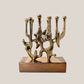 Brass Sculptural Menorah by Eli Karpel