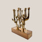 Brass Sculptural Menorah by Eli Karpel