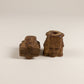 Figural Carved Wood Candle Holders